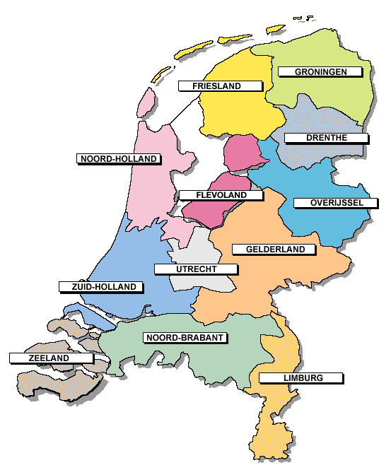 Kaart van Nederland(26406 bytes)
